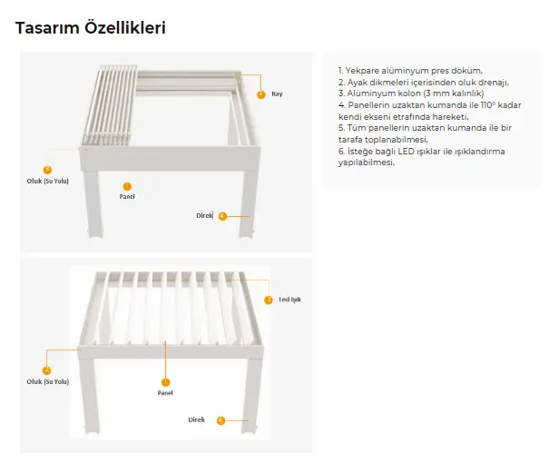 Rolling Roof Teknik Çizim